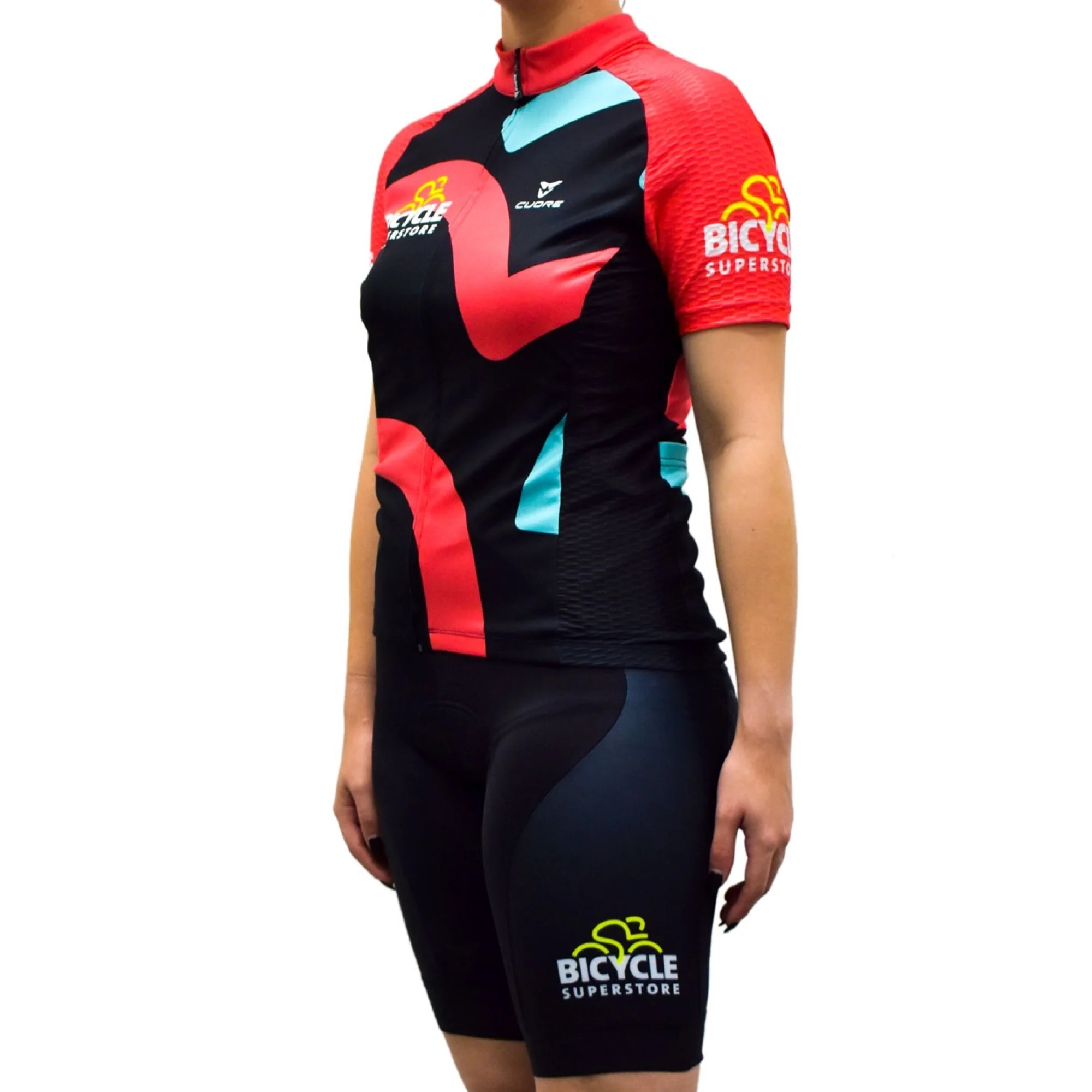 Bicycle Superstore Womens Cuore Bib Shorts Black - Image 3